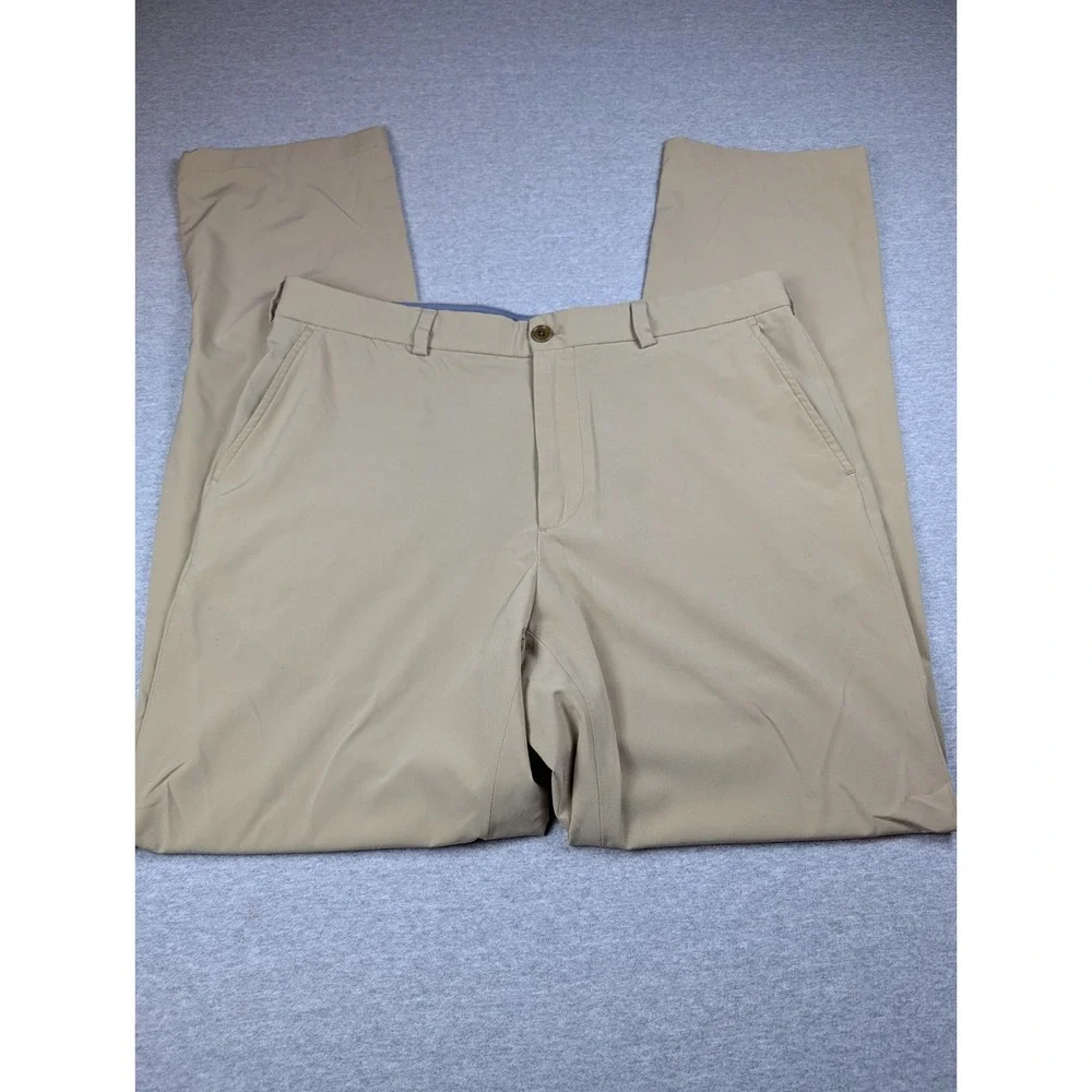Brooks Brothers Men's 36x34 Stretch Advantage Chino Pants Khaki Flat Front Egypt